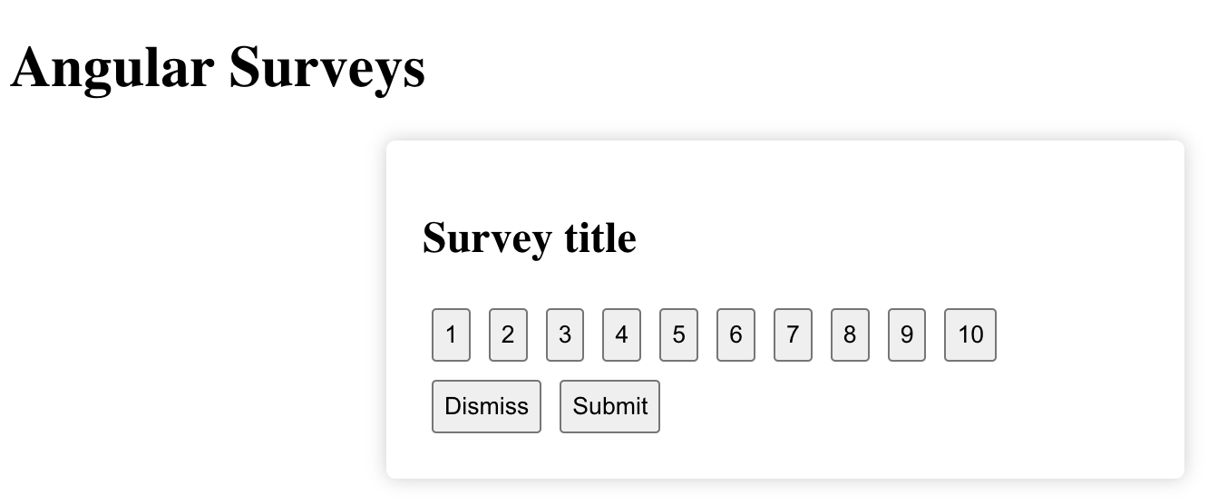 Custom survey UI